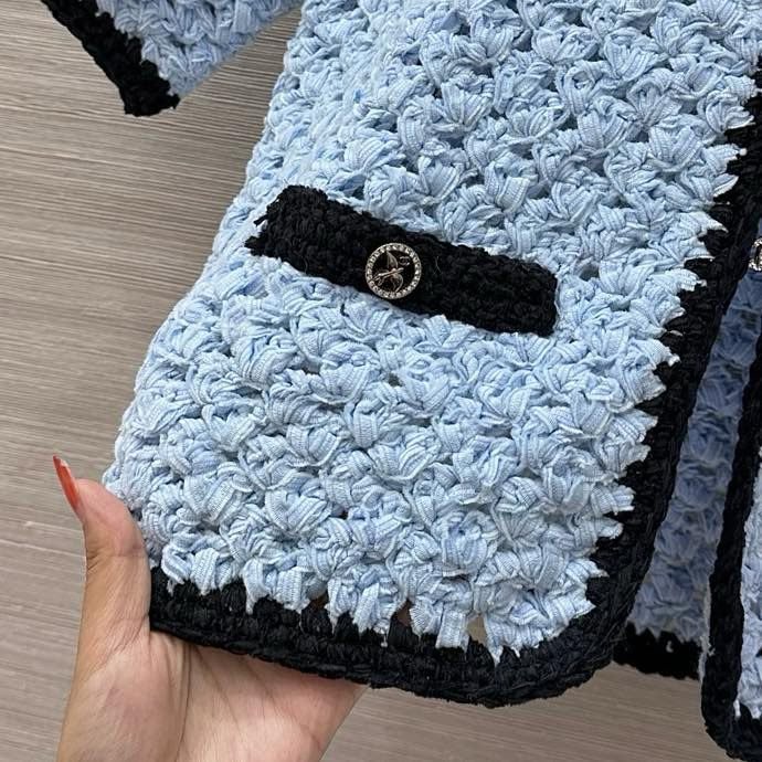 Вязаный кардиган с короткими рукавами фото 4