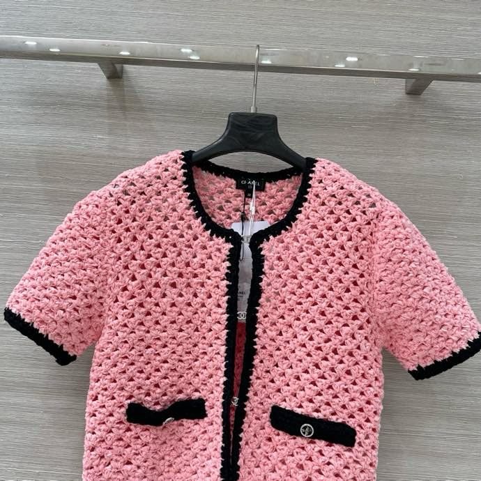 Вязаный кардиган с короткими рукавами фото 7