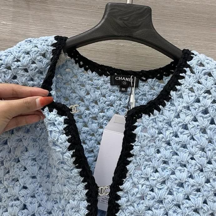 Вязаный кардиган с короткими рукавами фото 8