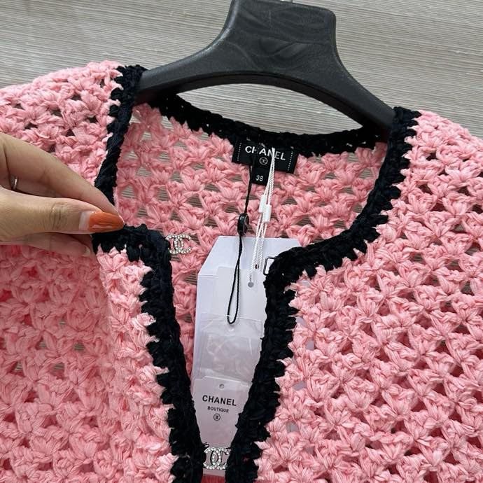 Вязаный кардиган с короткими рукавами фото 8