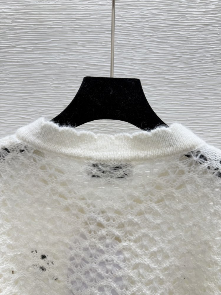 Вязаный кардиган с круглым вырезом и длинными рукавами фото 4