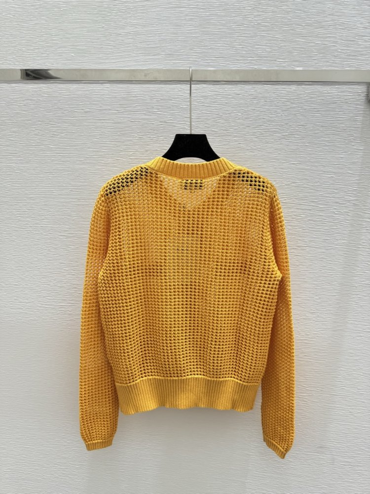 В'язаний кардиган з круглим вирізом і довгими рукавами фото 5