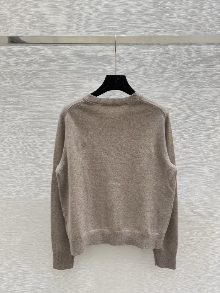 Вязаный кардиган с круглым вырезом и длинными рукавами фото 5