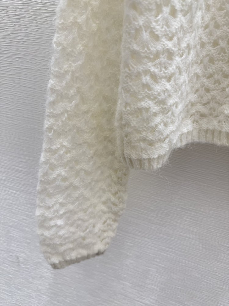 Вязаный кардиган с круглым вырезом и длинными рукавами фото 7