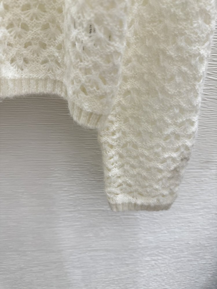 Вязаный кардиган с круглым вырезом и длинными рукавами фото 8