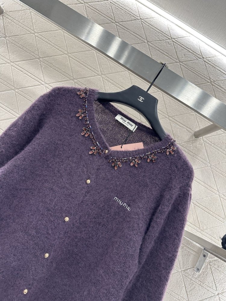 Вязаный кардиган со стразами фото 3