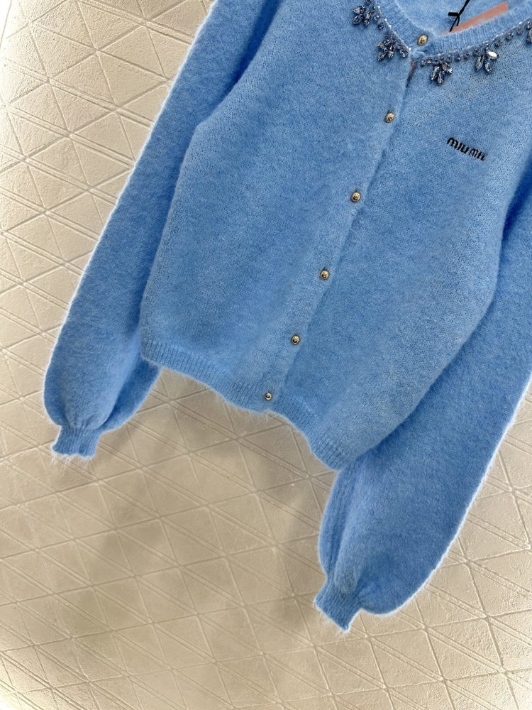 Вязаный кардиган со стразами фото 5