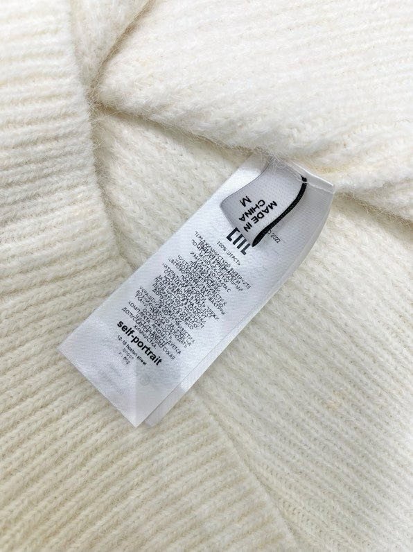 Вязаный кардиган свободного кроя с круглым вырезом фото 3