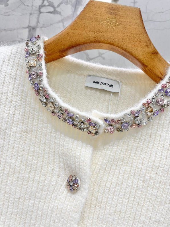 Вязаный кардиган свободного кроя с круглым вырезом фото 5