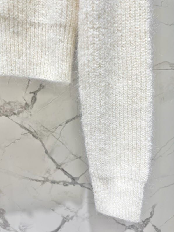 Вязаный кардиган свободного кроя с круглым вырезом фото 6