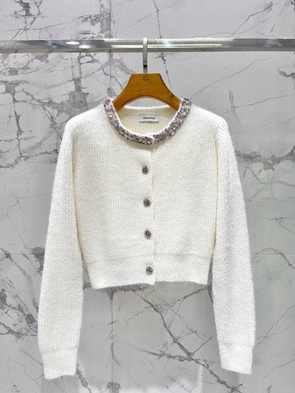 Вязаный кардиган свободного кроя с круглым вырезом фото 8