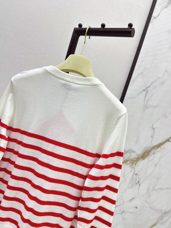 Knitted cardigan at contrast strip фото 6