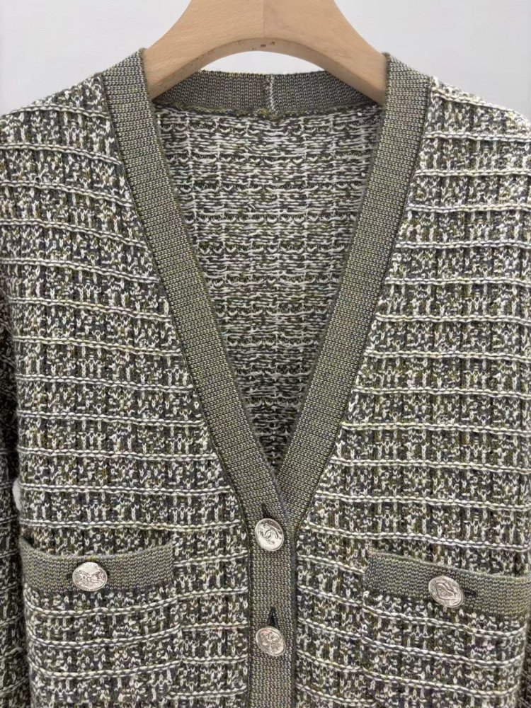 В'язаний картатий кардиган фото 2