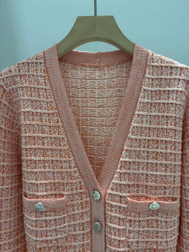 Вязаный клетчатый кардиган фото 2