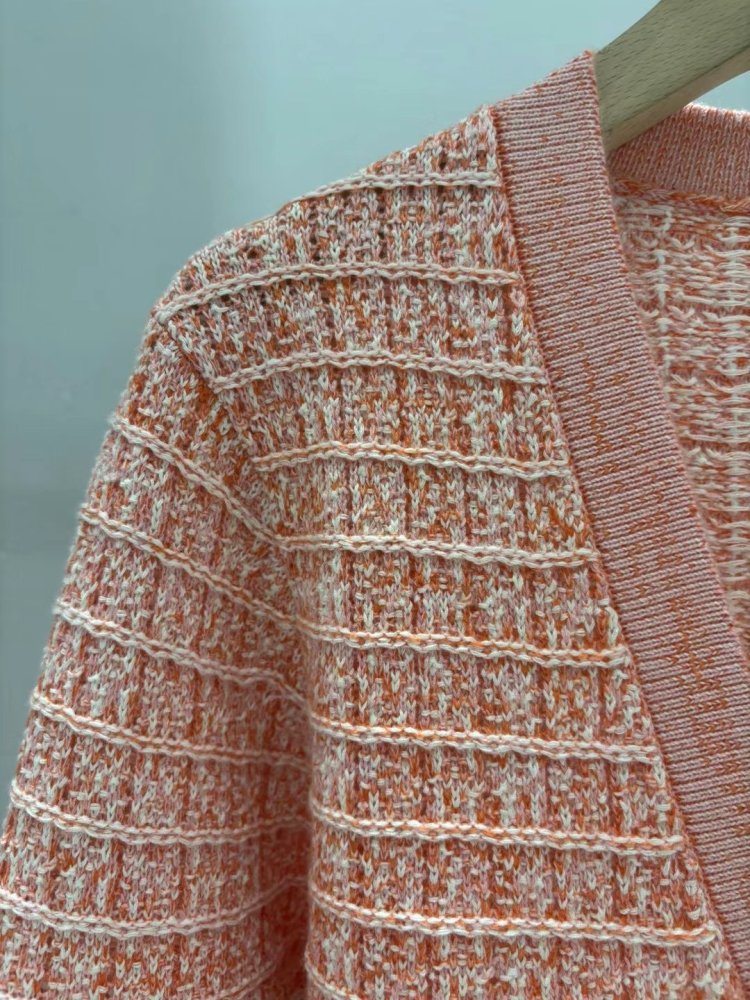 Вязаный клетчатый кардиган фото 3