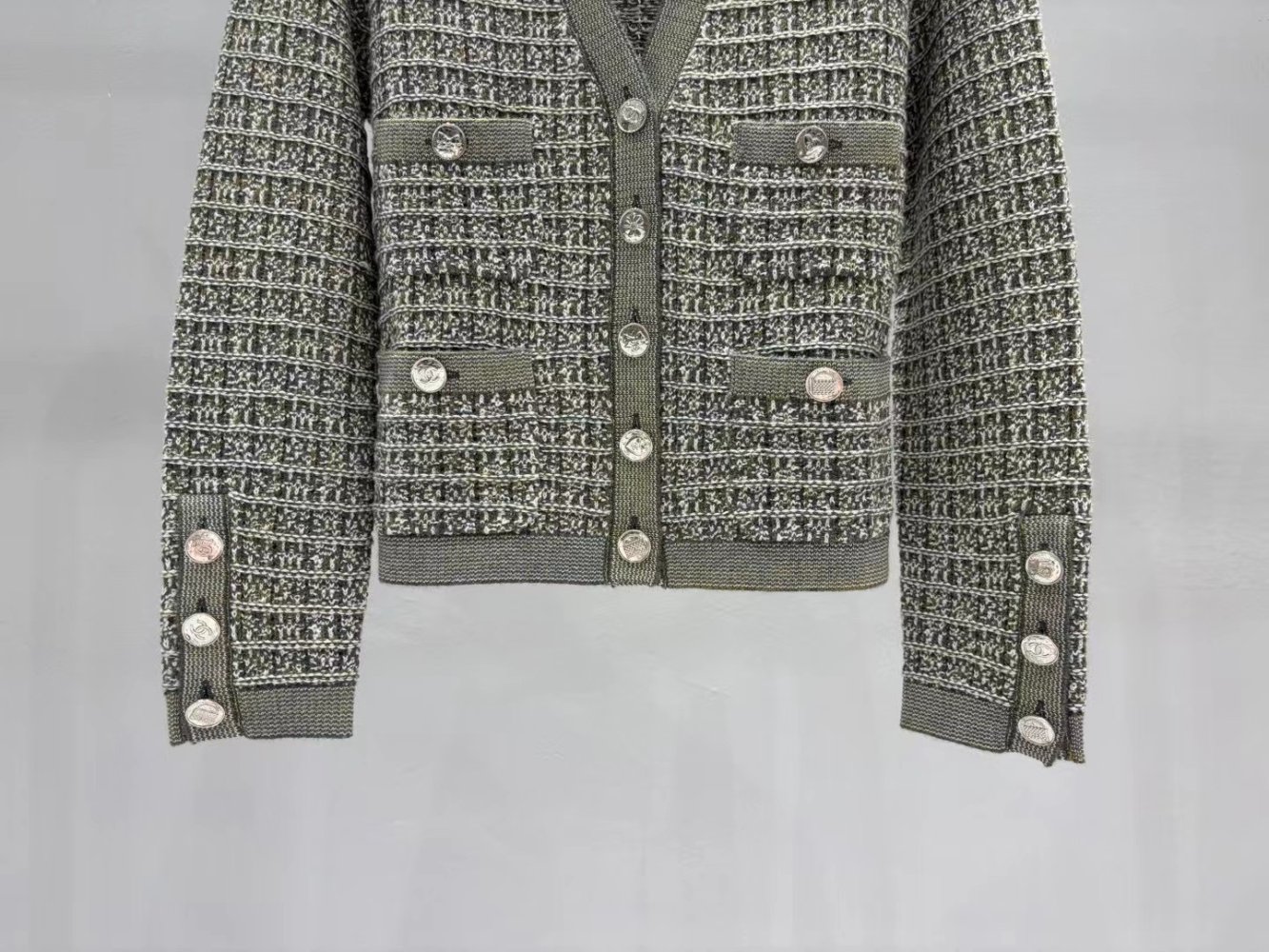 В'язаний картатий кардиган фото 4