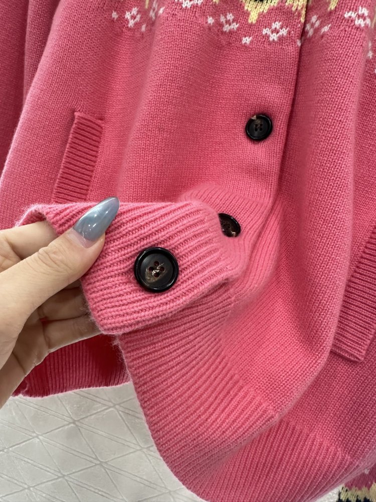 Вязаный крючком кардиган с круглым вырезом фото 6