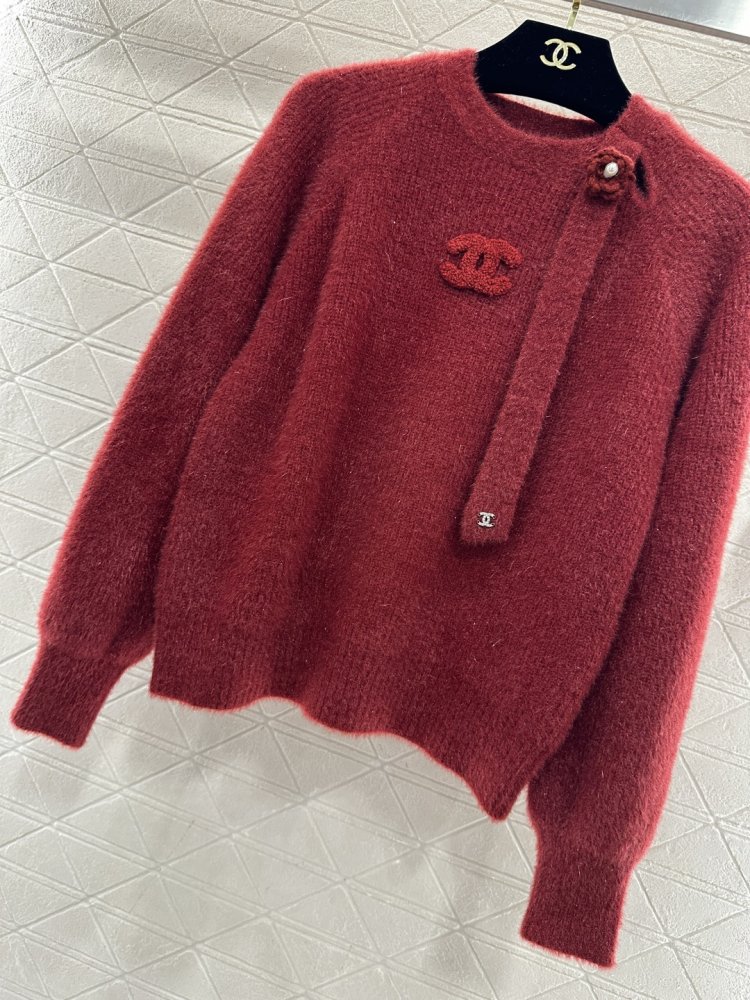 Вязаный пуловер с круглым вырезом фото 7