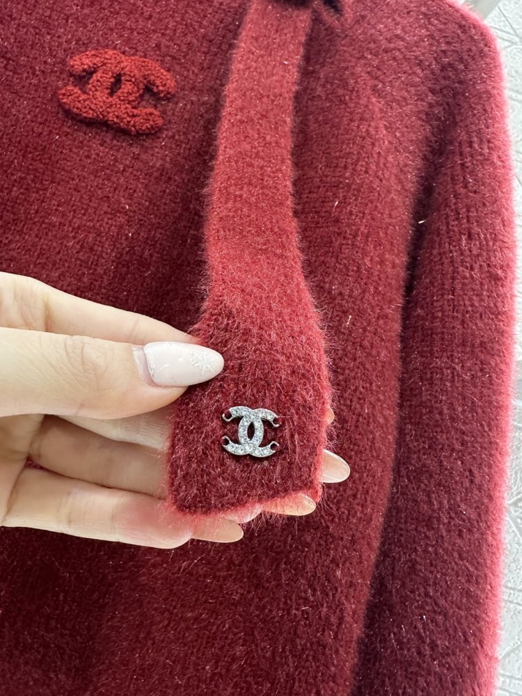 Вязаный пуловер с круглым вырезом фото 8