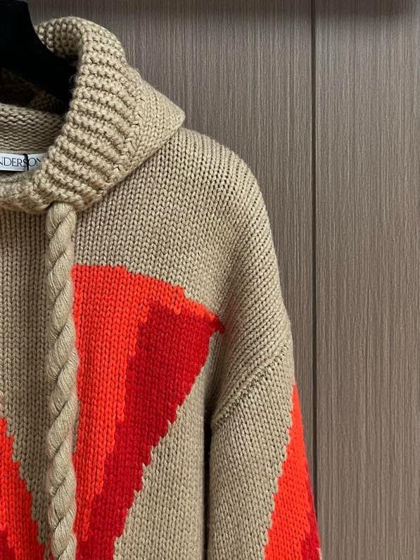 Вязаный свитер с капюшоном фото 5