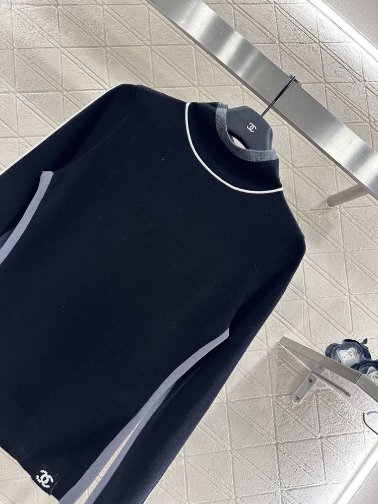 Вязаный свитер с высоким воротом фото 5