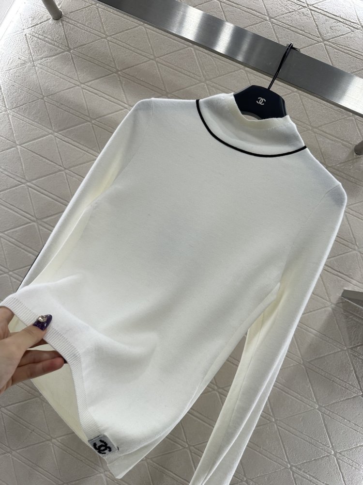 Вязаный свитер с высоким воротом фото 7