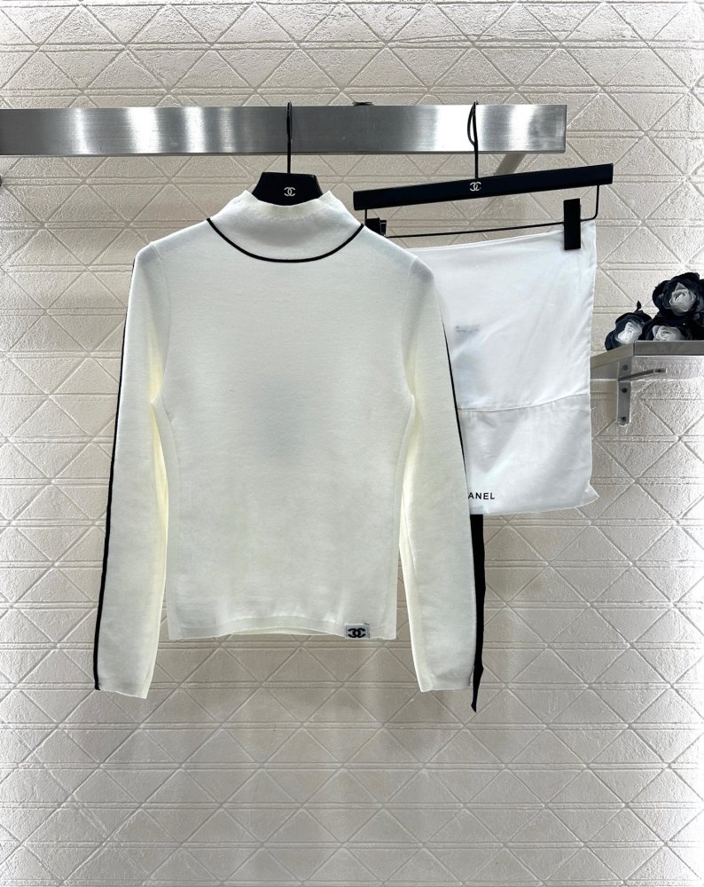 Вязаный свитер с высоким воротом фото 8