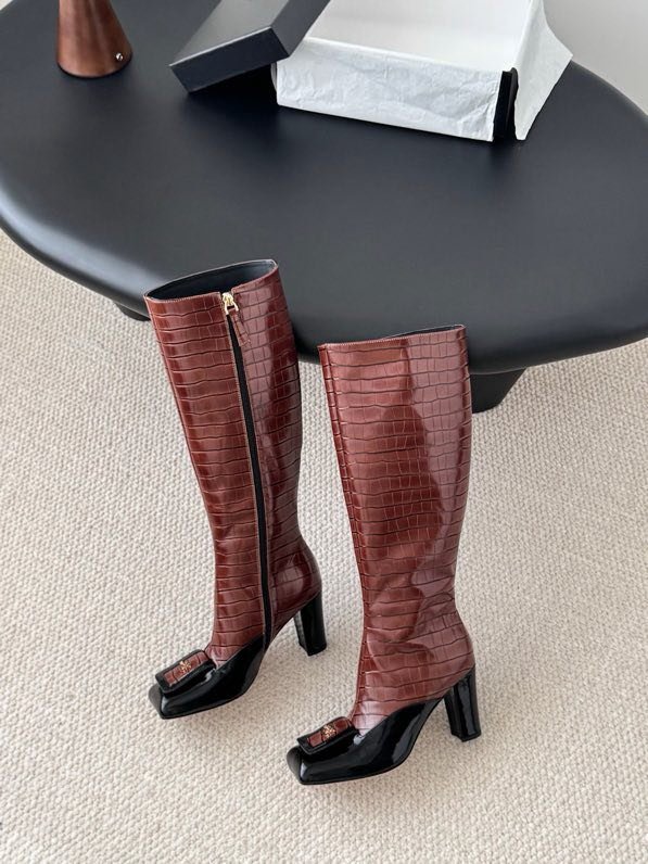 High leather boots фото 7