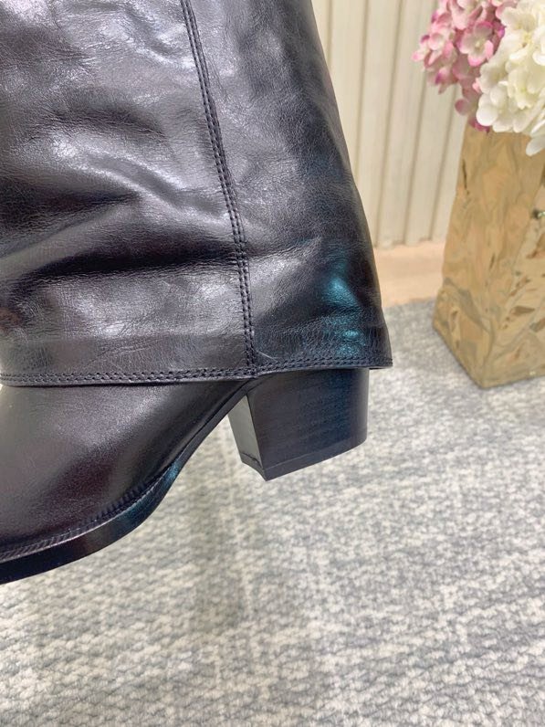 Высокие сапоги кожаные женские фото 4