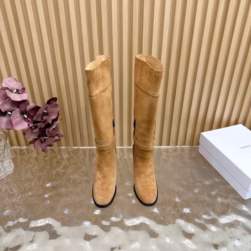 High suede boots on heel фото 4