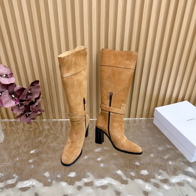 High suede boots on heel фото 5