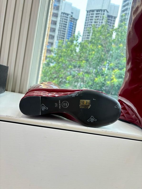 Високі жеские шкіряні ботфорти фото 4