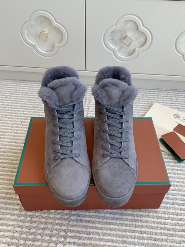 Замшеві кросівки на хутрі фото 2