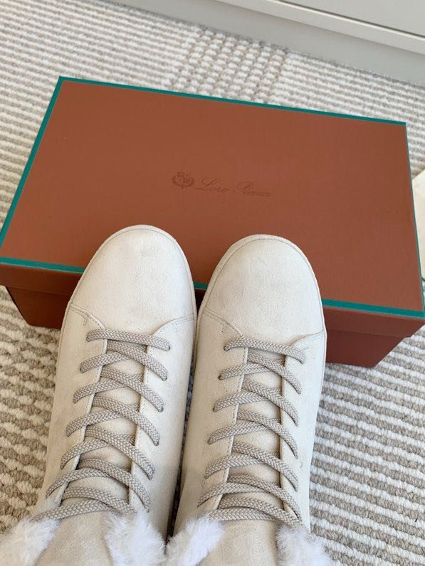 Suede sneakers on fur фото 5