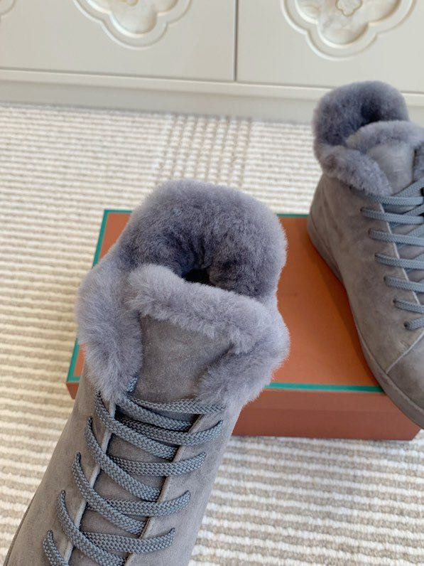 Замшеві кросівки на хутрі фото 9