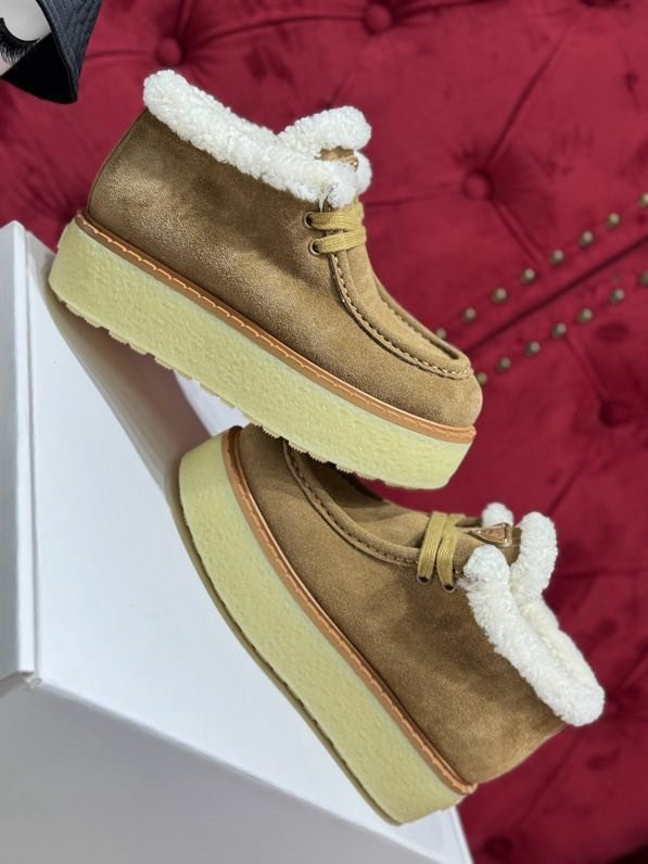 Замшевые зимние ботинки на платфоме фото 2