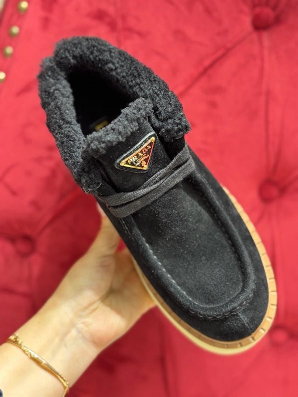 Замшевые зимние ботинки на платфоме фото 3