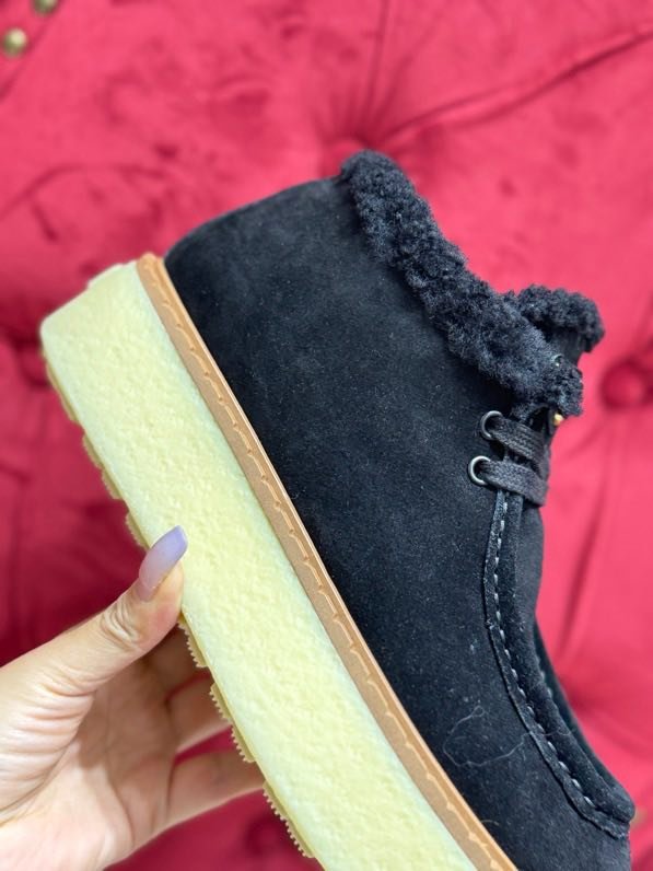 Замшевые зимние ботинки на платфоме фото 6
