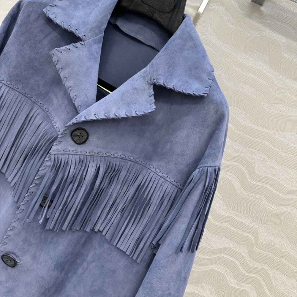 Замшевый блейзер женский Purple Label RL фото 3