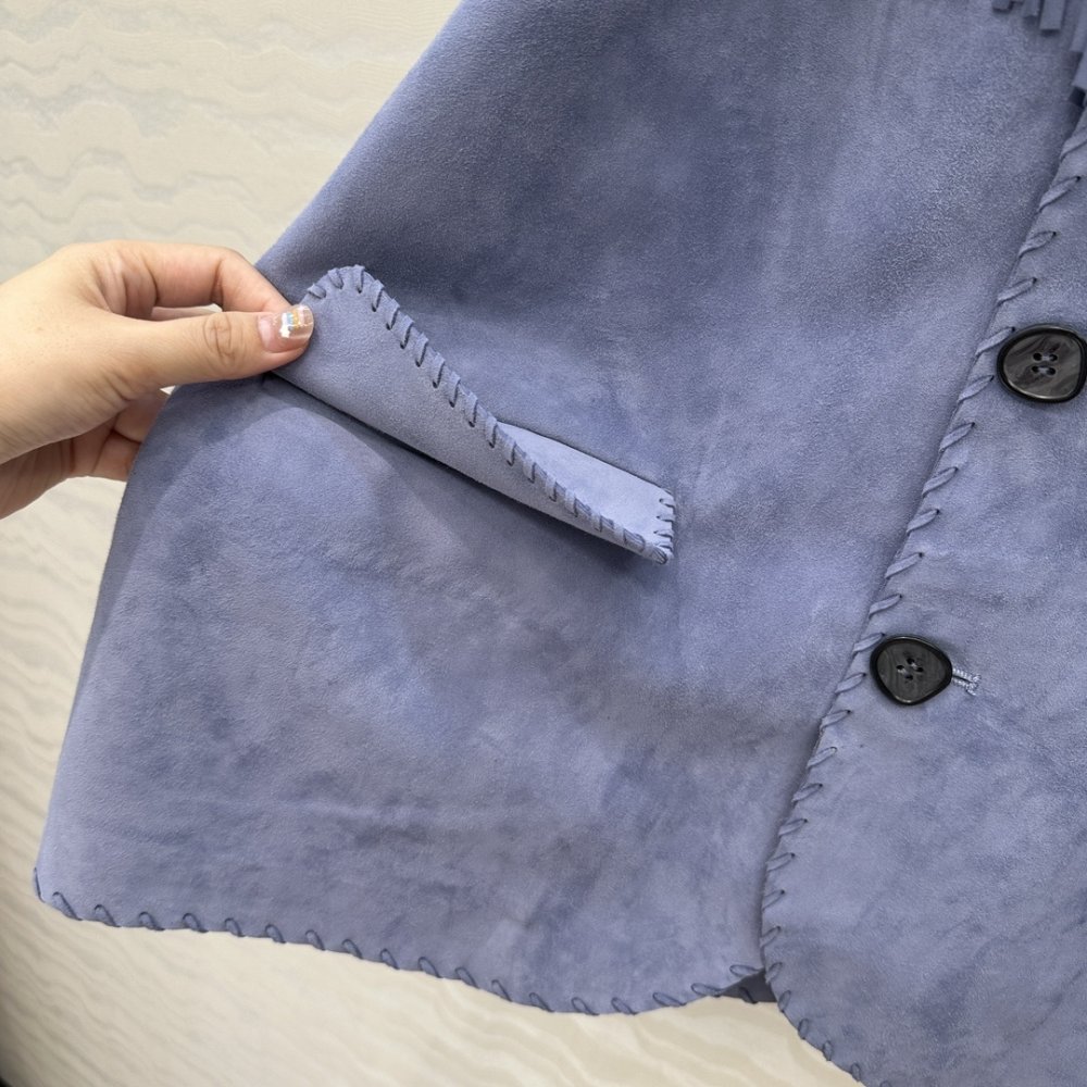 Замшевый блейзер женский Purple Label RL фото 6