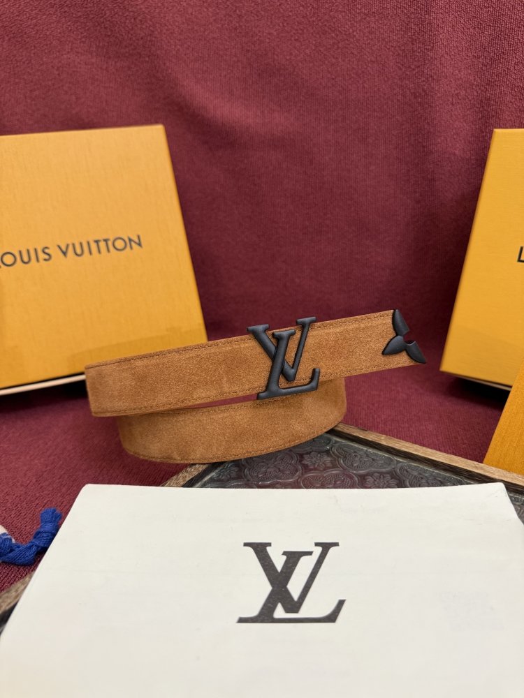 Замшевый ремень LV Initiales