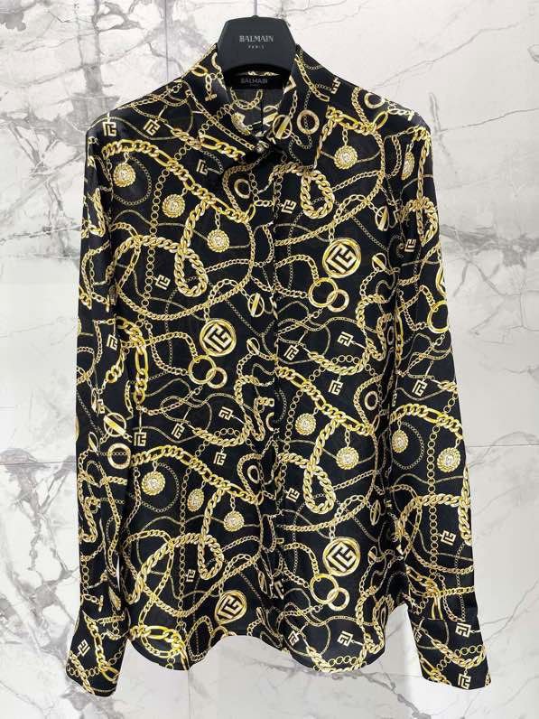 Женская шелковая рубашка с принтом фото 2