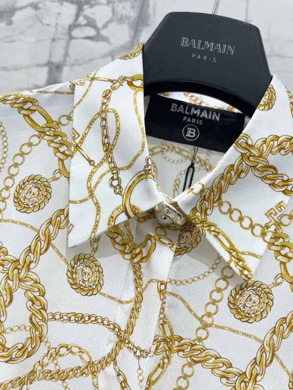 Женская шелковая рубашка с принтом фото 2