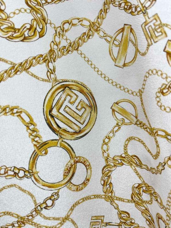 Женская шелковая рубашка с принтом фото 3