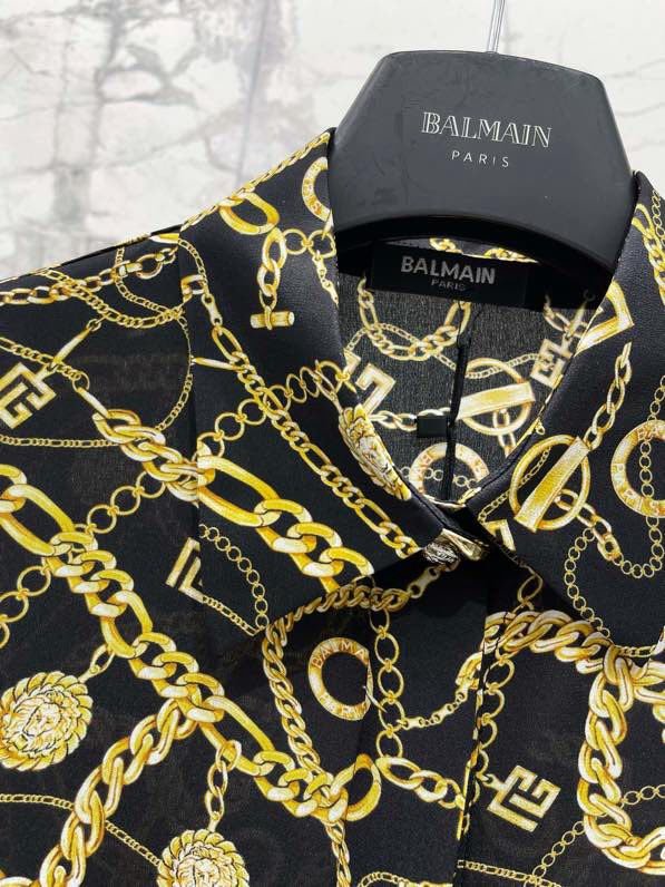 Женская шелковая рубашка с принтом фото 4