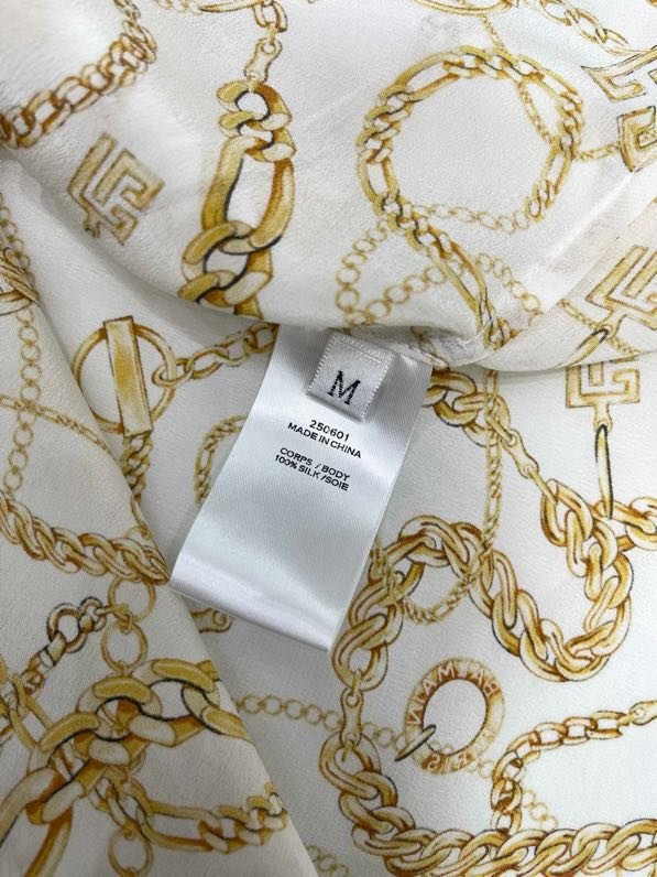 Женская шелковая рубашка с принтом фото 5