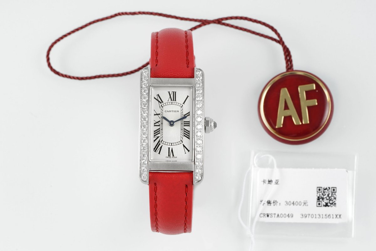 Женские часы 20 мм Cartier Tank Americaine