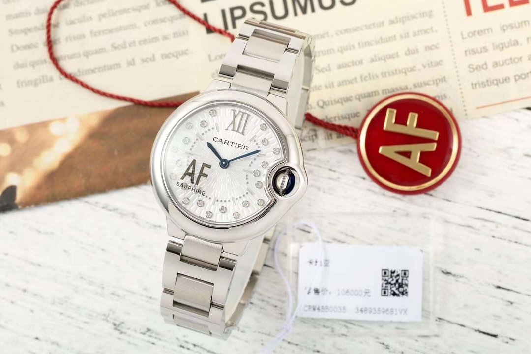 Женские часы 33 мм Cartier Ballon Bleu 33mm Quartz