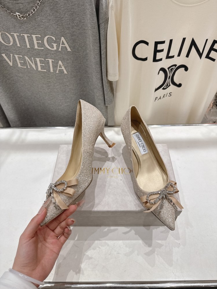 Женские туфли лодочки на шпильке с бантом остроносые фото 3