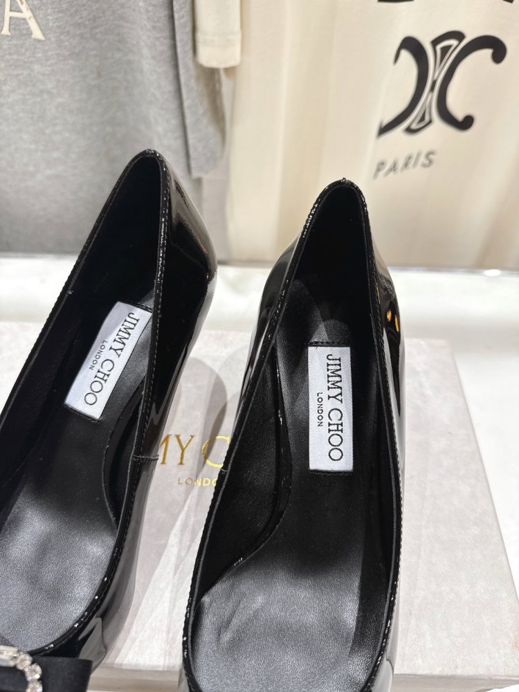 Женские туфли лодочки на шпильке с бантом остроносые фото 6